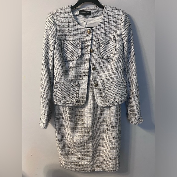 Jones New York 2PC Tweed Dress and Jacket - Picture 1 of 8